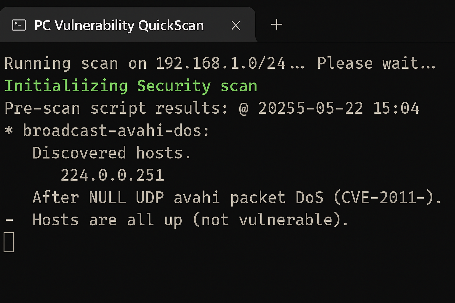 SCGscan Tool Screenshot